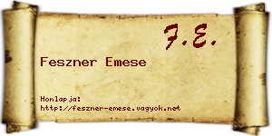Feszner Emese névjegykártya